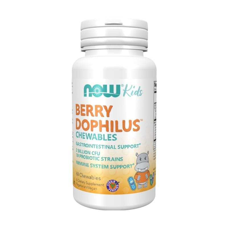Probióticos para niños BerryDophilus NOW (60 comprimidos masticables)
