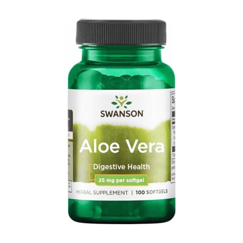 Aloe Vera Swanson, 25 mg (100 cápsulas blandas)