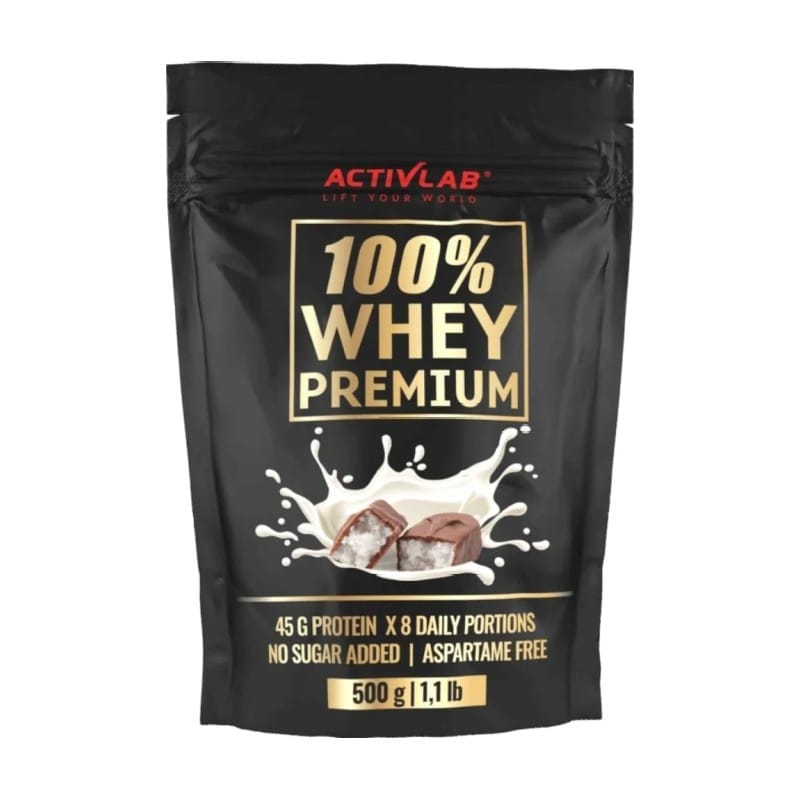 Proteínas 100% Whey Premium con sabor a chocolate y coco Activlab (500 g)