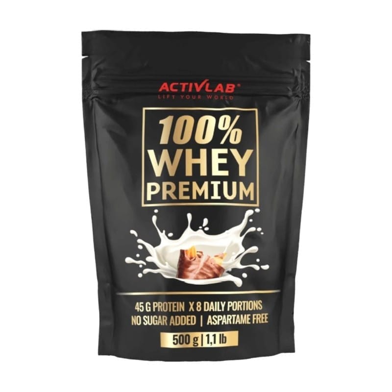 Proteína 100% Whey Premium con sabor a caramelo y chocolate Activlab (500 g)
