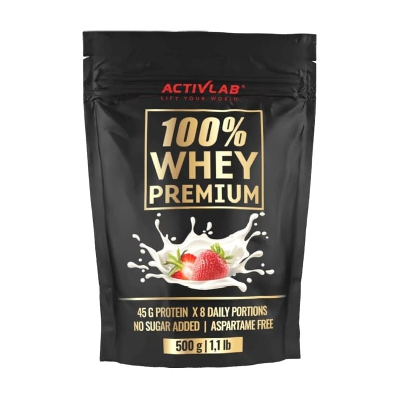 Proteína 100% Whey Premium sabor fresa Activlab (500 g)