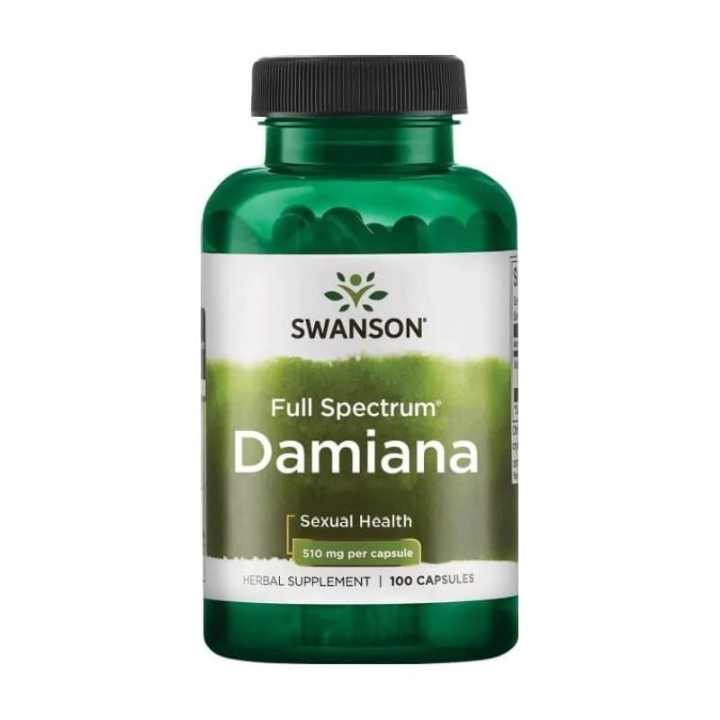 Damiana Full Spectrum Swanson, 510 mg (100 cápsulas)