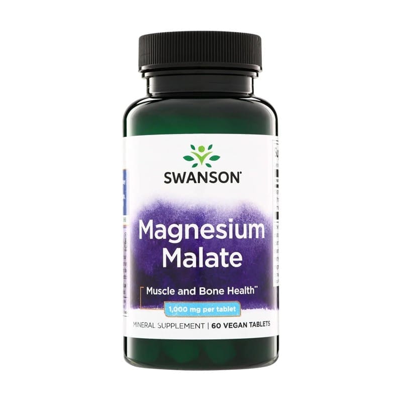 Malato de magnesio Swanson, 1000 mg (60 comprimidos)