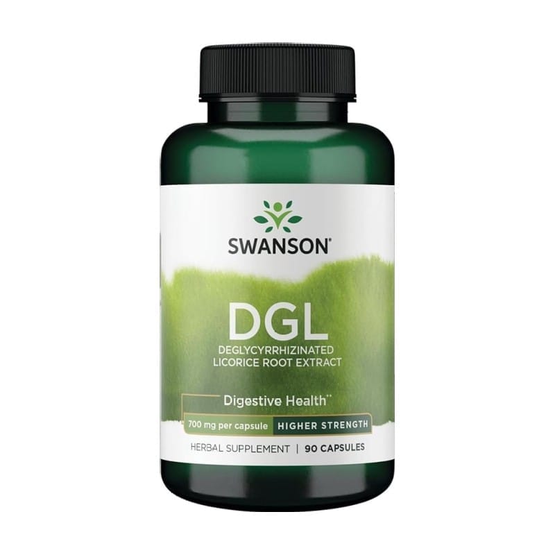 DGL – extracto deglicirrizado de raíz de regaliz Swanson, 700 mg (90 cápsulas)