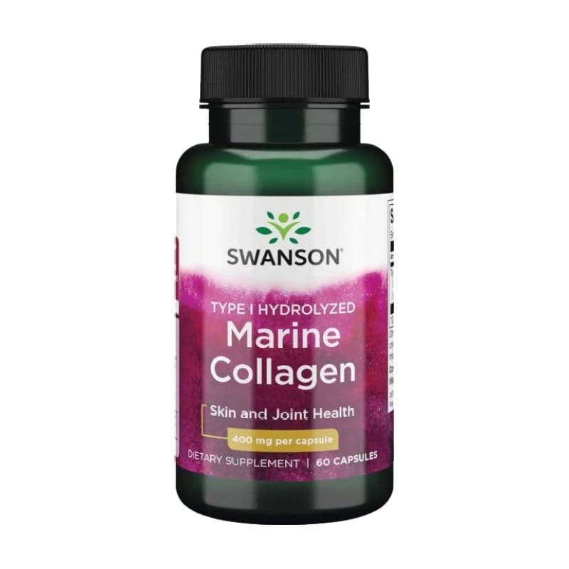 Péptidos de colágeno marino hidrolizado Swanson, 400 mg (60 cápsulas)