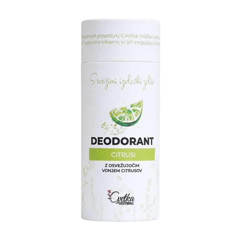 Desodorante herbal bio de cítricos Cvetka (50 ml)