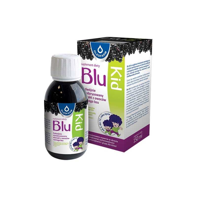 Blu Kid – saúco negro con vitamina C y zinc Oleofarm (150 ml)