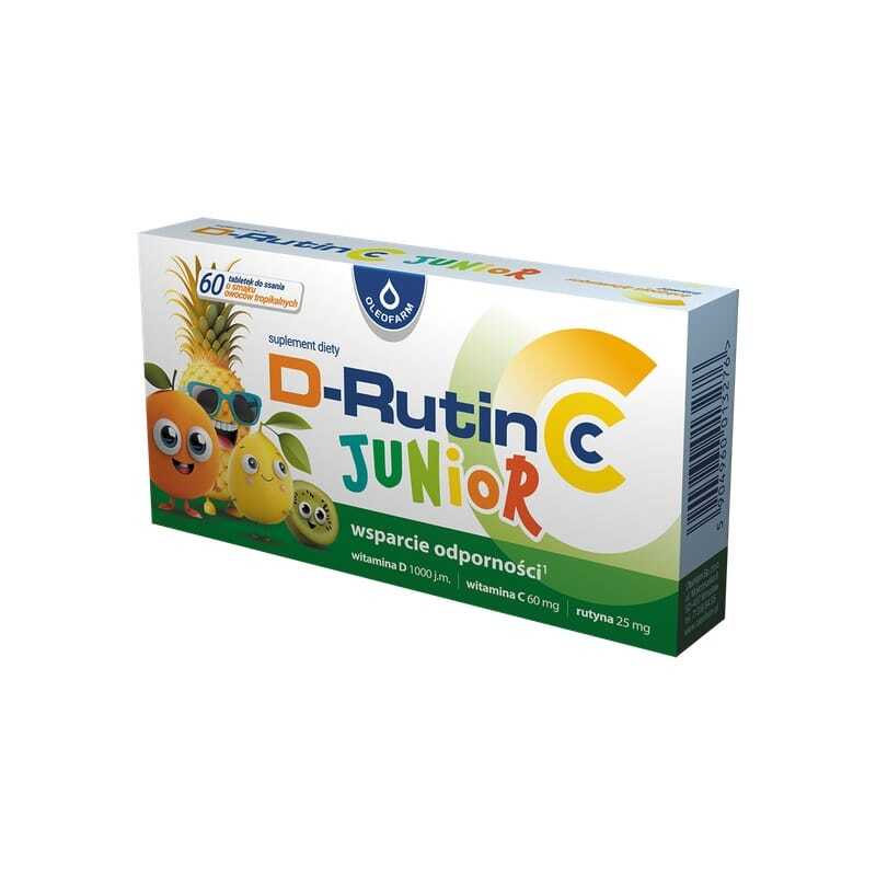 Vitamina C y rutina para niños Oleofarm (60 comprimidos para chupar)