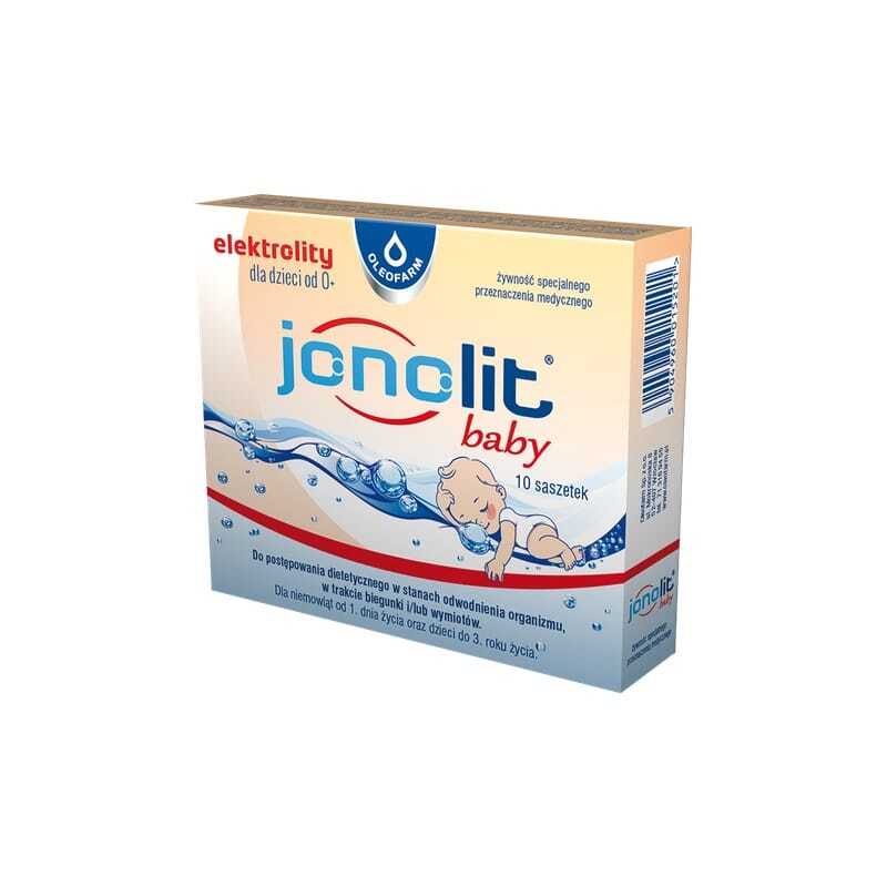 Jonolit baby – electrolitos para lactantes y niños pequeños Oleofarm (10 sobres)