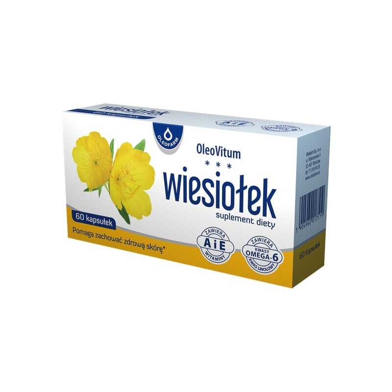 Aceite de onagra con vitaminas A y E Oleofarm (60 cápsulas)