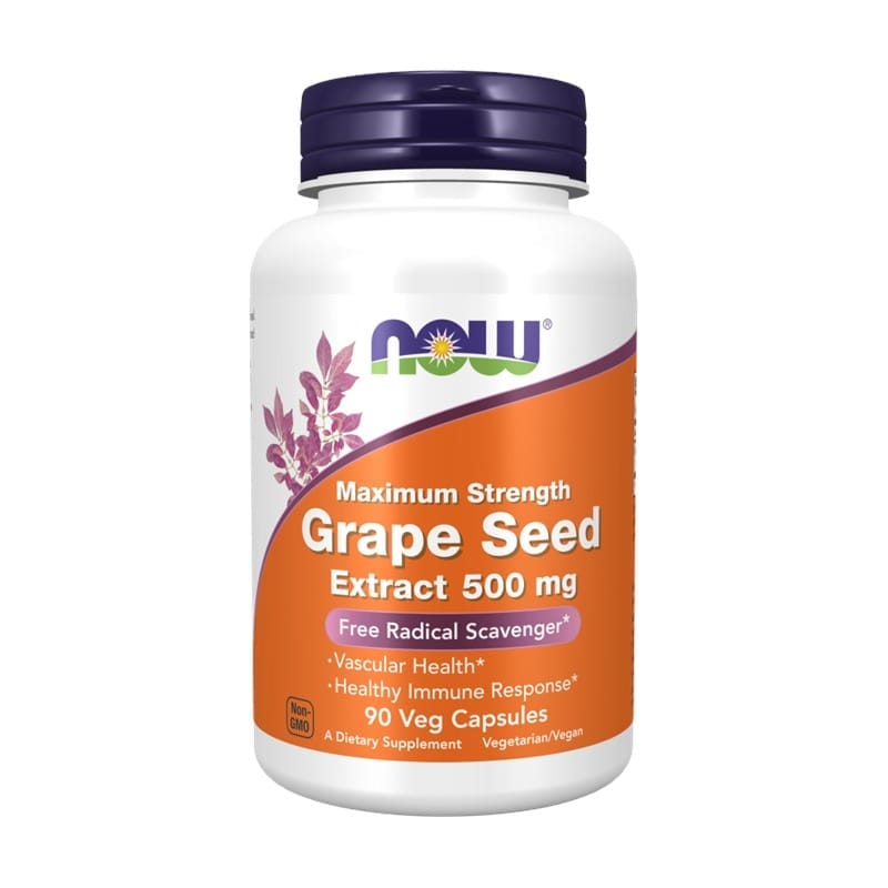 Extracto de semilla de uva NOW, 500 mg (90 cápsulas)