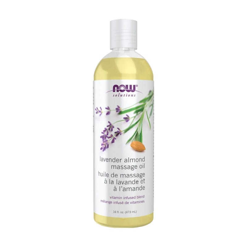 Aceite de masaje con lavanda y almendra NOW (473 ml)