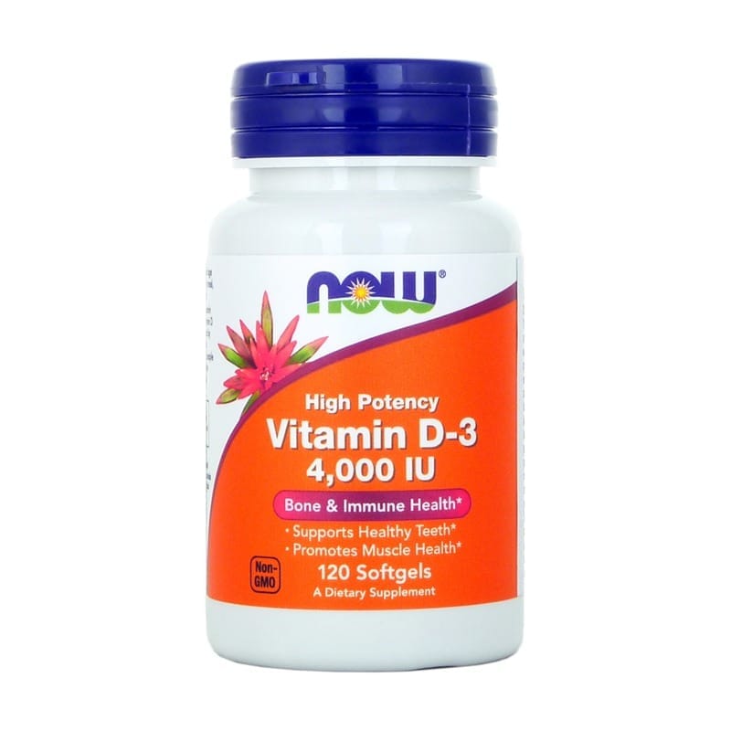 Vitamina D3 4000 UI NOW (120 cápsulas blandas)