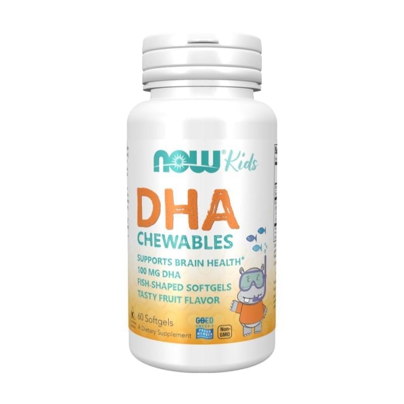 Omega 3 con DHA para niños NOW (60 cápsulas masticables)