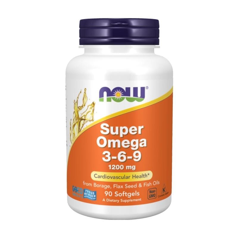 Super omega 3-6-9 NOW, 1200 mg (90 cápsulas)