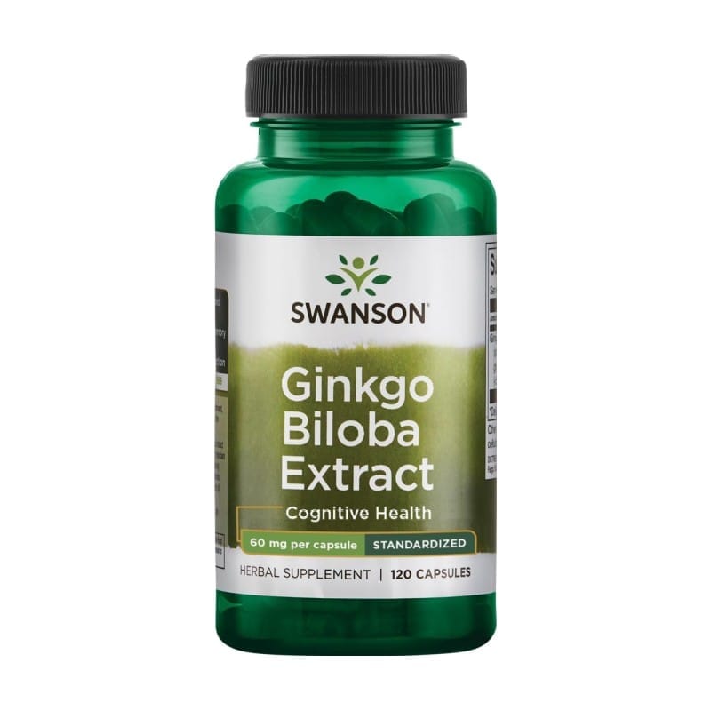 Extracto de ginkgo biloba Swanson, 60 mg (120 cápsulas)