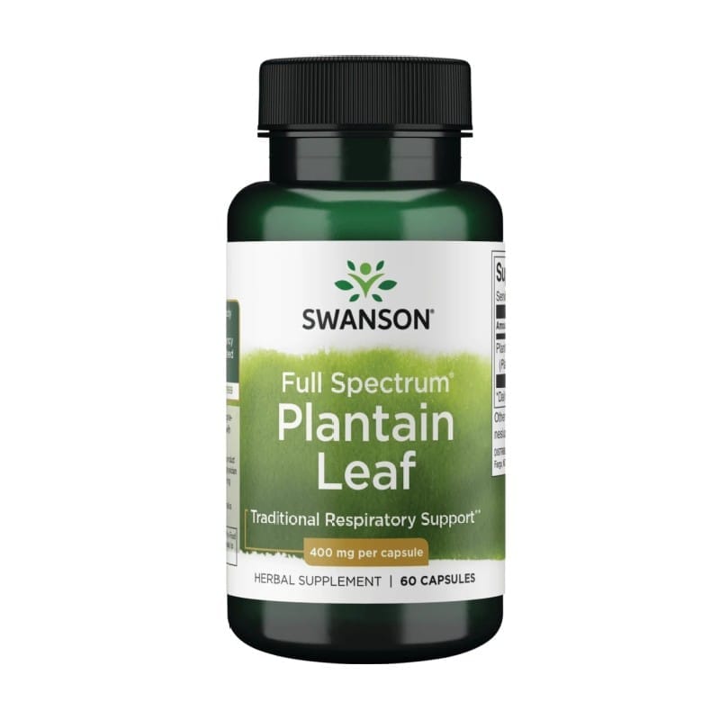 Hojas de llantén Swanson, 400 mg (60 cápsulas)