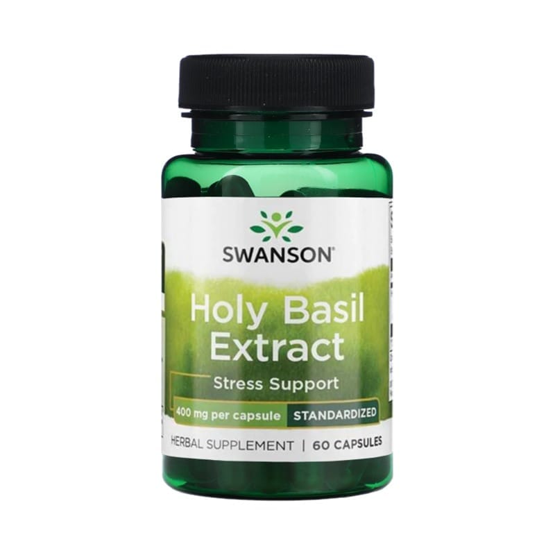 Extracto de albahaca, 400 mg, Swanson (60 cápsulas)