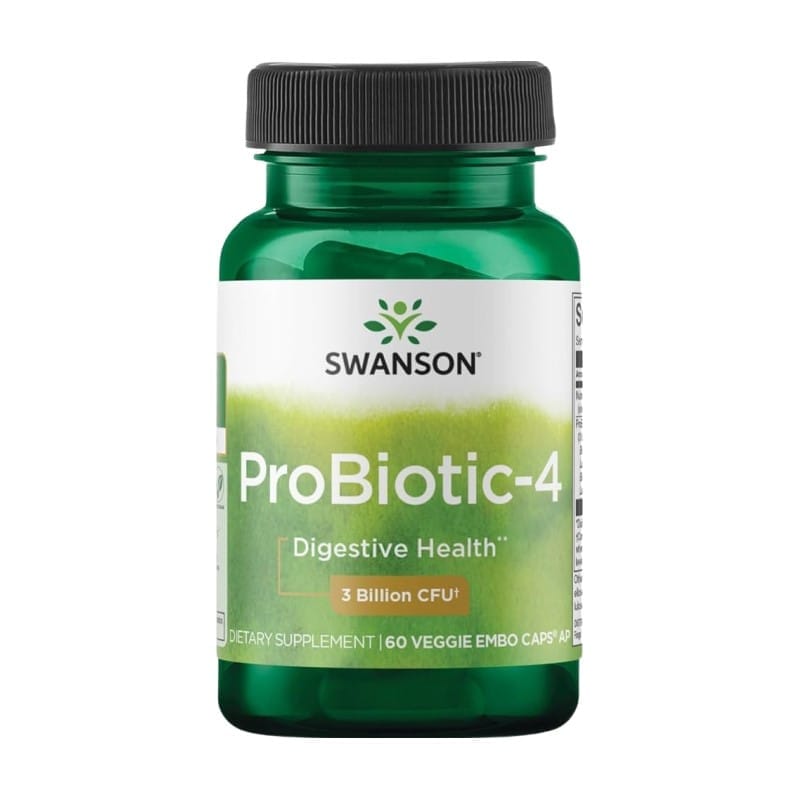Probiotic‑4 – mezcla de 4 cepas probióticas Swanson (60 cápsulas)