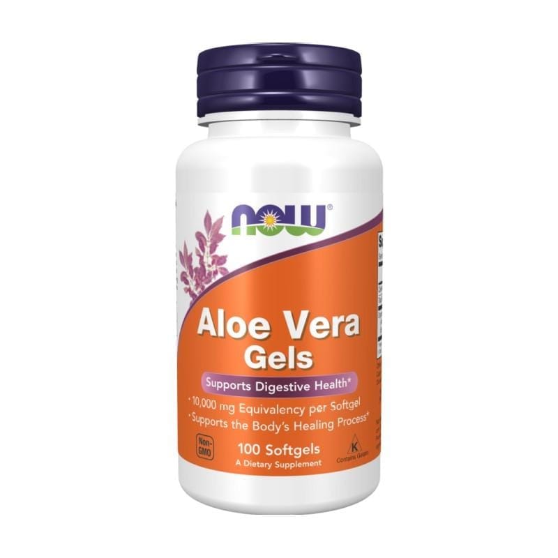 Aloe vera NOW, 10 000 mg (100 cápsulas blandas)