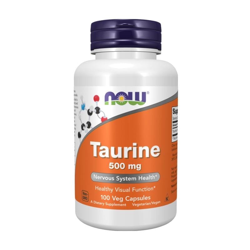 Taurina NOW, 500 mg (100 cápsulas)