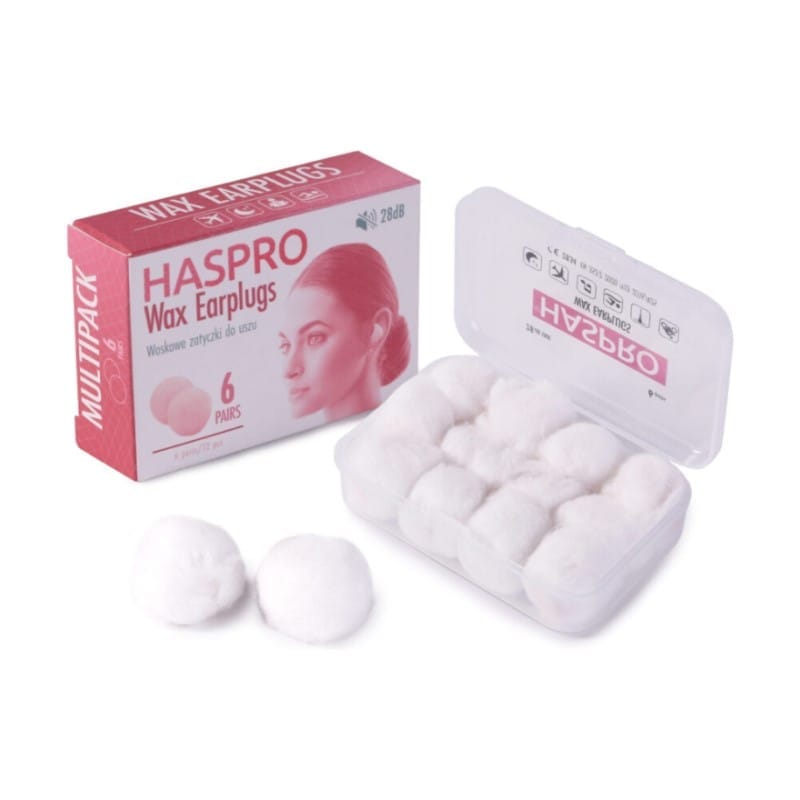 Tapones de cera para los oídos Haspro (12 unidades)